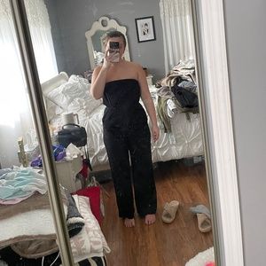 Strapless black jumpsuit